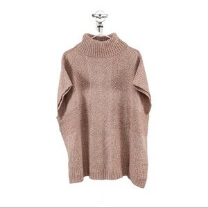 MIXIT soft pink knit sweater poncho one size
